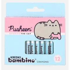 KREDKI ŚWIECOWE BAMBINO PUSHEEN 12 KOLORÓW