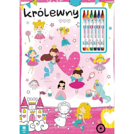 KRÓLEWNY. KOLOROWANKA Z KREDKAMI