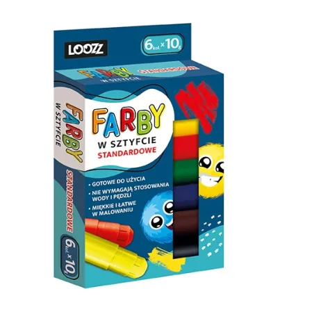 FARBY W SZTYFCIE 6 KOLORÓW LOOZZ