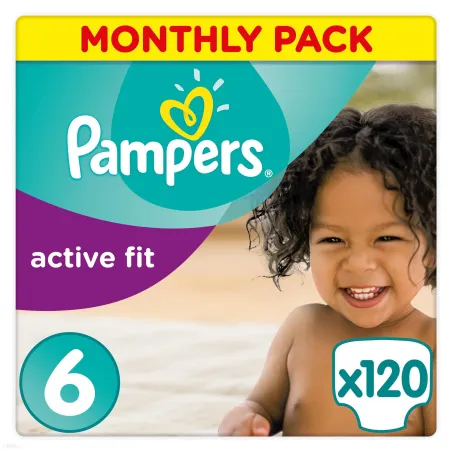 PIELUSZKI PAMPERS PREMIUM PROTECTION ACTIVE FIT ROZMIAR 6 15+ KG 120 SZT.