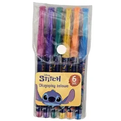 DŁUGOPISY ŻELOWE STITCH 6 KOLORÓW ST. MAJEWSKI