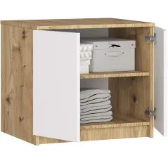 Nadstawka Na Szafę Akord S60 Dąb Artisan / Biały 60 Cm