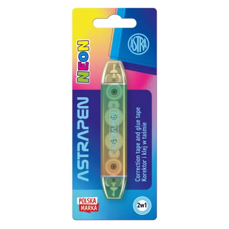 Zakreślacz I Klej W Taśmie 2W1 Neon Astrapen Zakreślacz I Klej W Taśmie 2W1 Neon Astrapen
