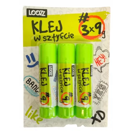 KLEJ W SZTYFCIE SZKOLNY LOOZZ 3 SZTUKI ST. MAJEWSKI
