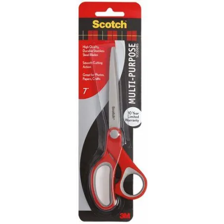 Nożyczki Biurowe Ergonomiczne 18 Cm Czerwono-Szare Scotch Nożyczki Biurowe Ergonomiczne 18 Cm Czerwono-Szare Scotch