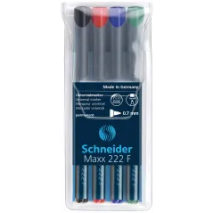 ZESTAW FOLIOPISÓW MAXX 222 F 0,7MM 4 KOLORY SCHNEIDER
