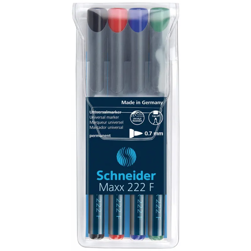 ZESTAW FOLIOPISÓW MAXX 222 F 0,7MM 4 KOLORY SCHNEIDER ZESTAW FOLIOPISÓW MAXX 222 F 0,7MM 4 KOLORY SCHNEIDER