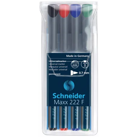 Zestaw Foliopisów Maxx 222 F 0,7Mm 4 Kolory Schneider Zestaw Foliopisów Maxx 222 F 0,7Mm 4 Kolory Schneider