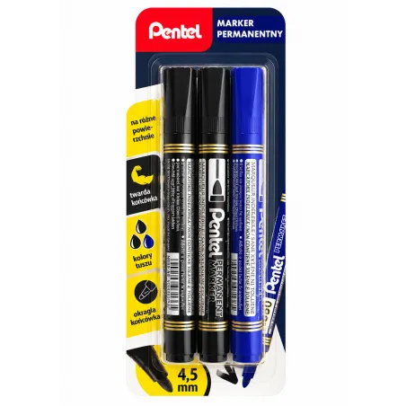 Markery Permamentne 3 Sztuki Pentel Markery Permamentne 3 Sztuki Pentel