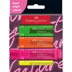 ZAKREŚLACZ SUPER NEON 4 KOLORY FABER-CASTELL