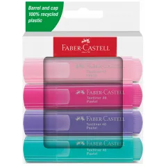 ZAKREŚLACZ PASTELOWY 4 KOLORY FABER-CASTELL