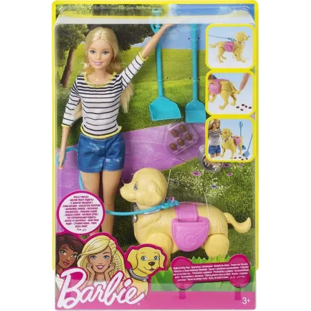 Lalka Barbie Spacer Z Pieskiem Czyścioszkiem Mattel 3+