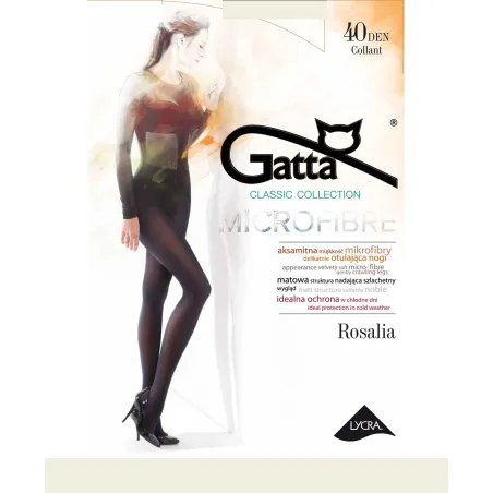 RAJSTOPY GATTA ROSALIA 40 DEN MIKROFIBRA BEZUCISKOWE 5-XL CREME