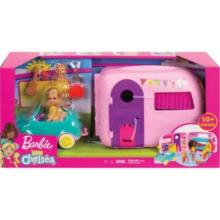 LALKA BARBIE PRZYCZEPA KEMPINGOWA CLUB CHELSEA 3+
