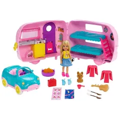 Lalka Barbie Przyczepa Kempingowa Club Chelsea 3+