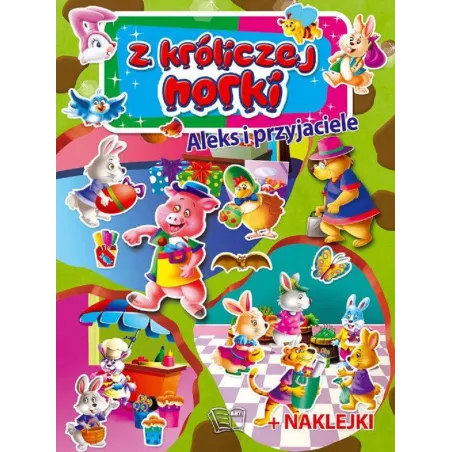Z KRÓLICZEJ NORKI ALEKS I PRZYJACIELE NAKLEJKI Z BROKATEM - Arti