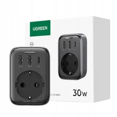 ŁADOWARKA PODRÓŻNA 30W 2x USB-A 1x USB-C GNIAZDO EU UGREEN