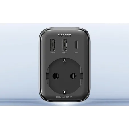 Ładowarka Podróżna 30W 2X Usb-A 1X Usb-C Gniazdo Eu Ugreen