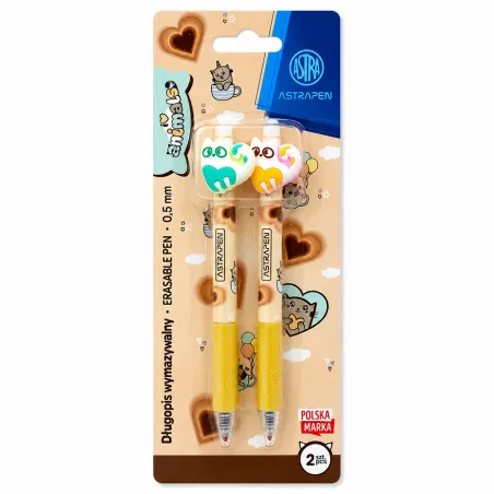 Długopis Wymazywalny Animals Kotki 0,5 Mm 2 Sztuki Astra Długopis Wymazywalny Animals Kotki 0,5 Mm 2 Sztuki Astra