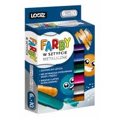 FARBY METALICZNE W SZTYFCIE 6 KOLORÓW LOOZZ