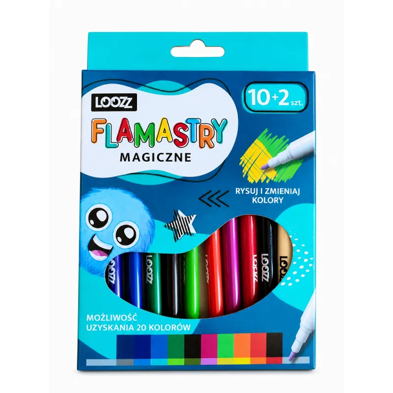 FLAMASTRY MAGICZNE LOOZZ 12 SZTUK ST. MAJEWSKI