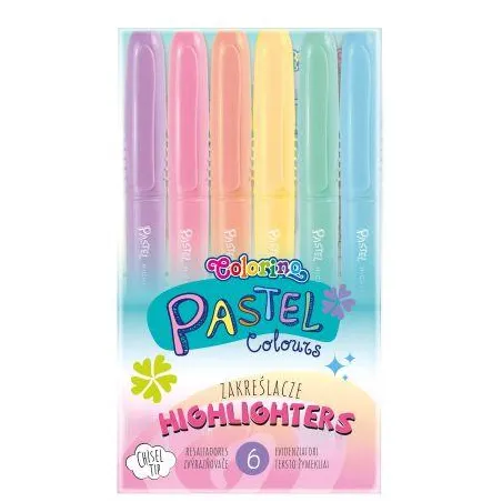 Zakreślacze Pastelowe 6 Kolorów Colorino Zakreślacze Pastelowe 6 Kolorów Colorino