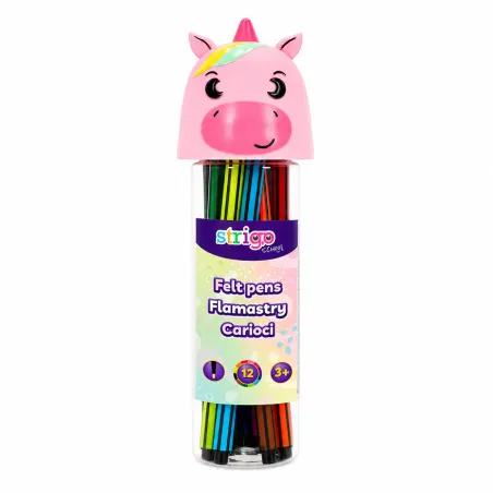 Flamastry Unicorn 12 Kolorów Strigo