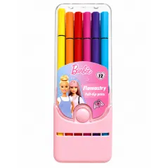 FLAMASTRY W PUDEŁKU BARBIE 12 KOLORÓW