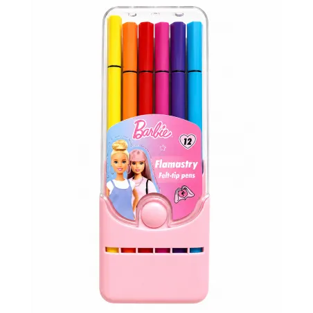 Flamastry W Pudełku Barbie 12 Kolorów