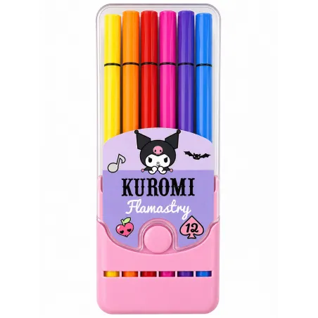 FLAMASTRY W PUDEŁKU KUROMI 12 KOLORÓW