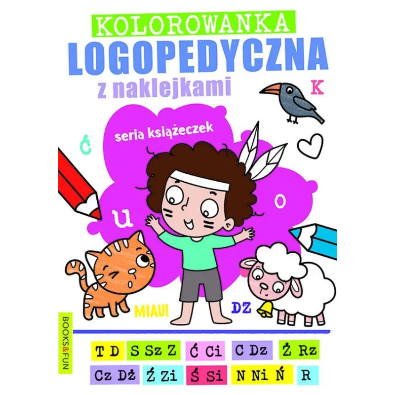 KOLOROWANKA LOGOPEDYCZNA Z NAKLEJKAMI