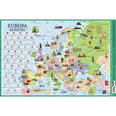 Europa - Państwa. Podkładka Na Biurko