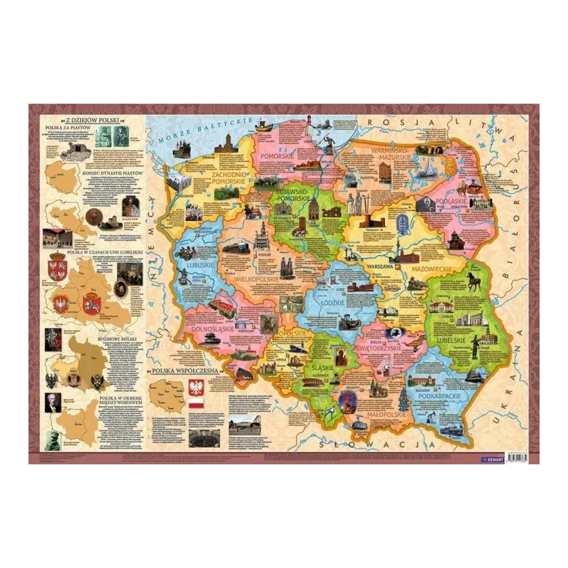 MAPA POLSKA - ATRAKCJE TURYSTYCZNE