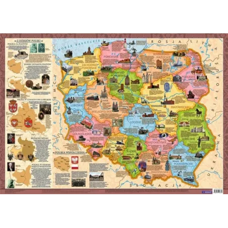 Mapa Polska - Atrakcje Turystyczne