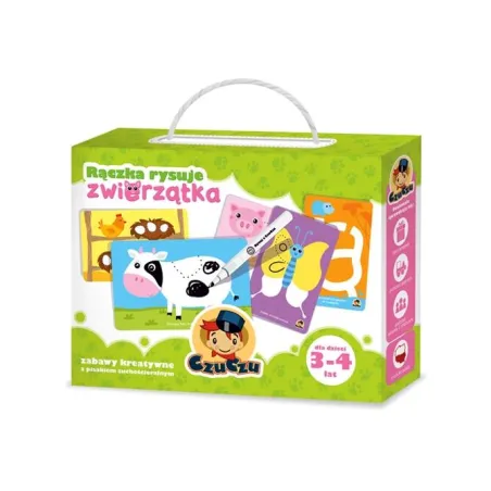 RĄCZKA RYSUJE ZWIERZĄTKA ZABAWY KREATYWNE CZUCZU 3+ - Bright Junior Media