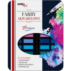 FARBY AKWARELOWE 36 KOLORÓW LOOZZ ART