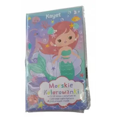 SYRENKA. MORSKIE KOLOROWANKI + KREDKI 3+