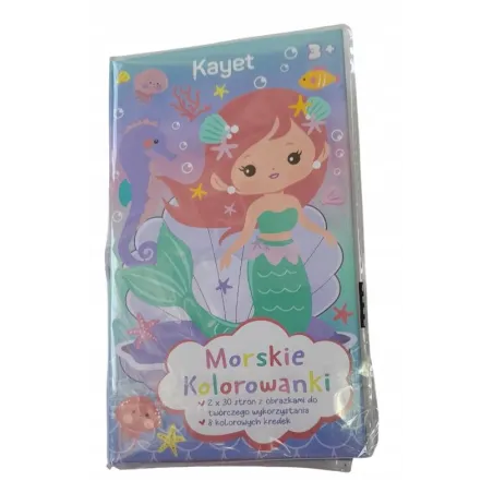 SYRENKA. MORSKIE KOLOROWANKI + KREDKI 3+
