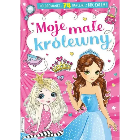 MOJE KRÓLEWNY KOLOROWANKA I 74 NAKLEJKI Z BROKATEM ! 