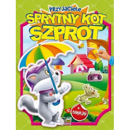 SPRYTNY KOT SZPROT PRZYJACIELE NAKLEJKI Z BROKATEM - Arti