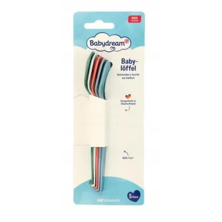 Kolorowe Łyżeczki Do Karmienia Niemowląt 5 Sztuk Babydream