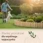 Elastyczny Drewniany Płotek Ogrodowy Rollborder 10X200 Cm Obrzeże Ogrodowe