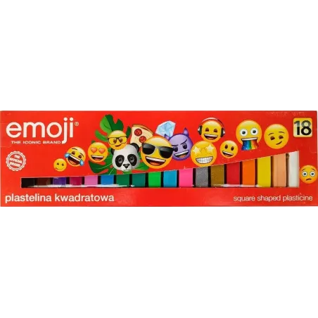 Plastelina Kwadratowa Emoji 18 Kolorów St. Majewski