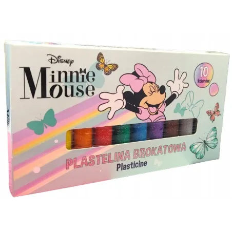 Plastelina Brokatowa Myszka Minnie 10 Kolorów St. Majewski