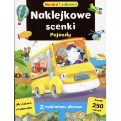 NAKLEJKOWE SCENKI NAUKA I ZABAWA POJAZDY - Olesiejuk