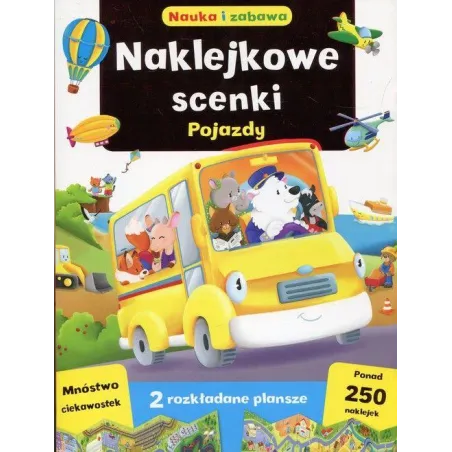 NAKLEJKOWE SCENKI NAUKA I ZABAWA POJAZDY - Olesiejuk