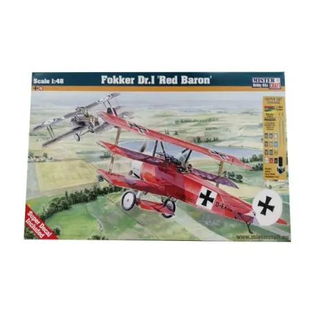 MODEL SAMOLOTU FOKKER DR.I RED BARON 1:48 ZESTAW DO SKLEJANIA D-230 8+