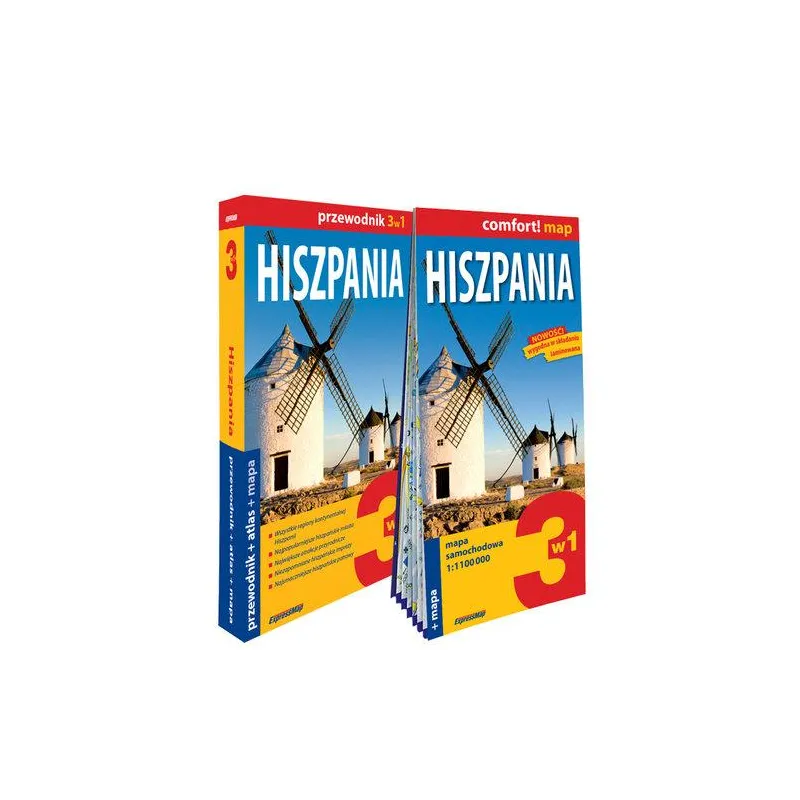 HISZPANIA 3W1 PRZEWODNIK + ATLAS + MAPA II GATUNEK HISZPANIA 3W1 PRZEWODNIK + ATLAS + MAPA II GATUNEK