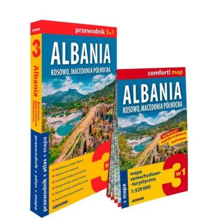 Albania, Kosowo, Macedonia Północna 3W1: Przewodnik + Atlas + Mapa Ii Gatunek