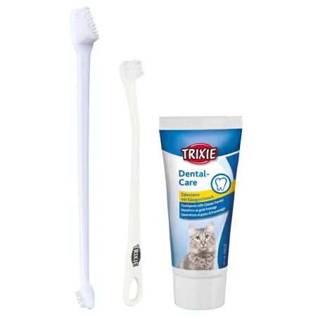 ZESTAW DO CZYSZCZENIA ZĘBÓW KOTA TRIXIE PASTA + SZCZOTECZKI